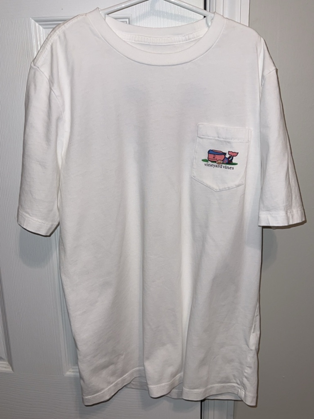 Vineyard Vines Boys White Pocket T-Shirt - Whale Graphic